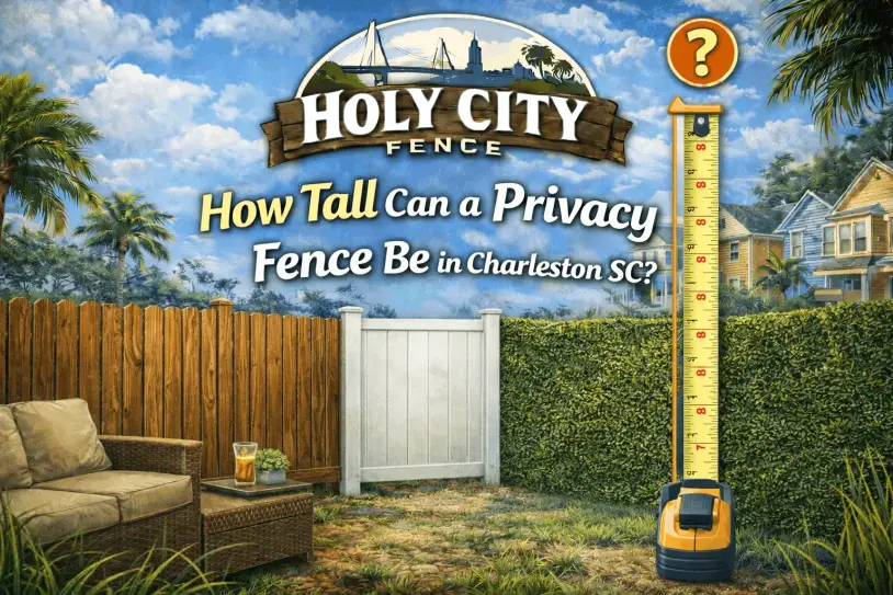 how tall can a privacy fence be in Charleston